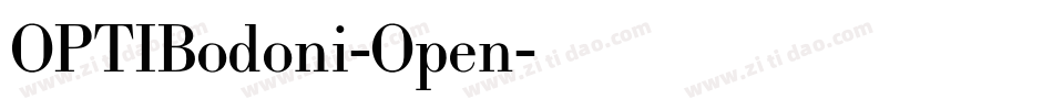 OPTIBodoni-Open字体转换
