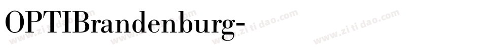 OPTIBrandenburg字体转换