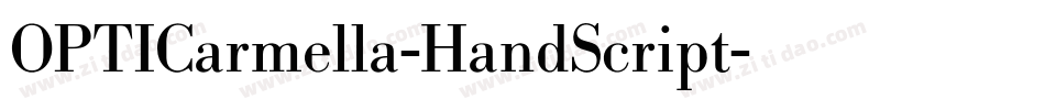 OPTICarmella-HandScript字体转换