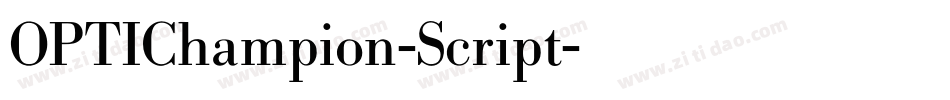 OPTIChampion-Script字体转换