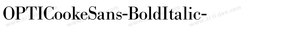 OPTICookeSans-BoldItalic字体转换