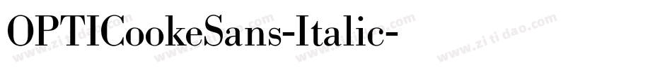 OPTICookeSans-Italic字体转换