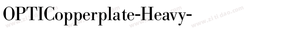 OPTICopperplate-Heavy字体转换