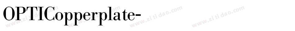 OPTICopperplate字体转换