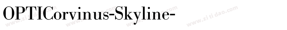 OPTICorvinus-Skyline字体转换