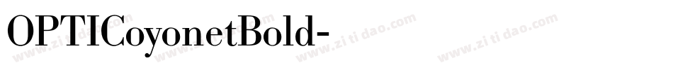 OPTICoyonetBold字体转换