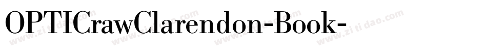 OPTICrawClarendon-Book字体转换