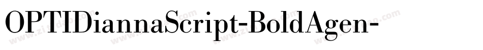OPTIDiannaScript-BoldAgen字体转换