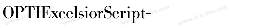 OPTIExcelsiorScript字体转换