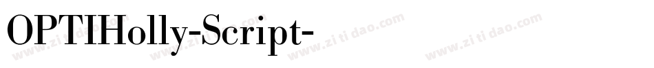 OPTIHolly-Script字体转换
