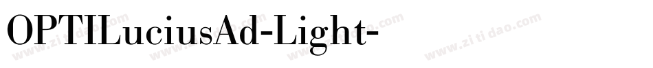 OPTILuciusAd-Light字体转换