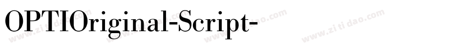 OPTIOriginal-Script字体转换