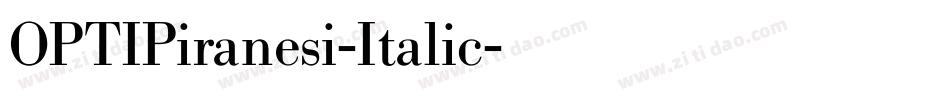 OPTIPiranesi-Italic字体转换