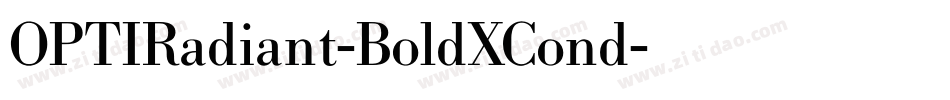 OPTIRadiant-BoldXCond字体转换