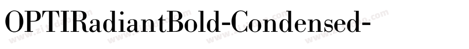 OPTIRadiantBold-Condensed字体转换