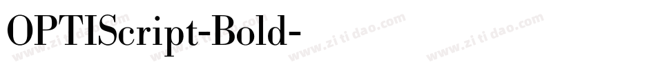 OPTIScript-Bold字体转换