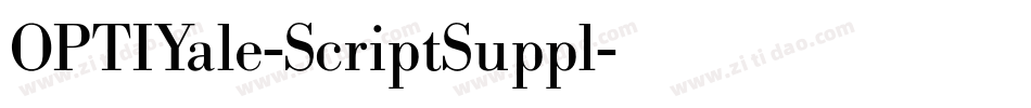 OPTIYale-ScriptSuppl字体转换