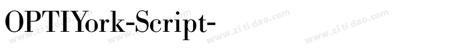 OPTIYork-Script字体转换
