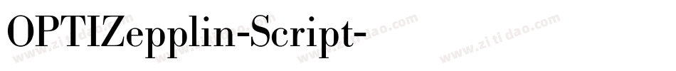 OPTIZepplin-Script字体转换