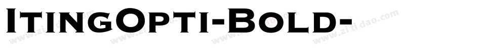 ItingOpti-Bold字体转换