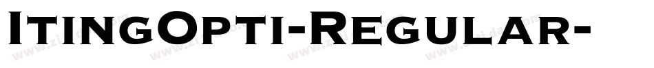 ItingOpti-Regular字体转换