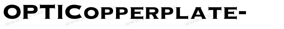 OPTICopperplate字体转换