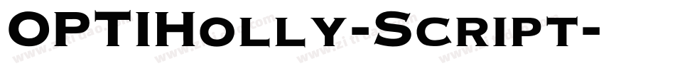 OPTIHolly-Script字体转换