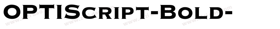 OPTIScript-Bold字体转换