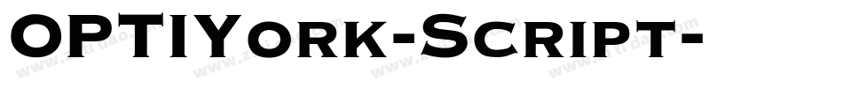 OPTIYork-Script字体转换