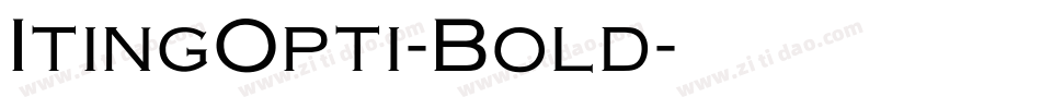 ItingOpti-Bold字体转换