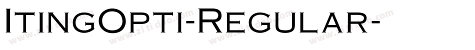 ItingOpti-Regular字体转换
