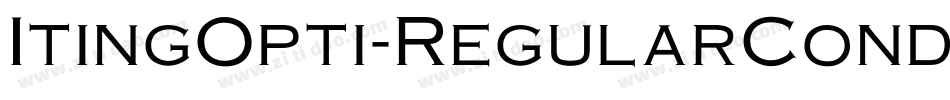 ItingOpti-RegularCondensed字体转换