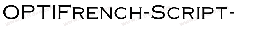 OPTIFrench-Script字体转换