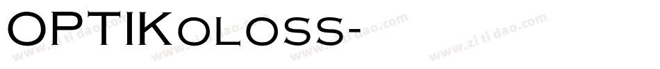 OPTIKoloss字体转换