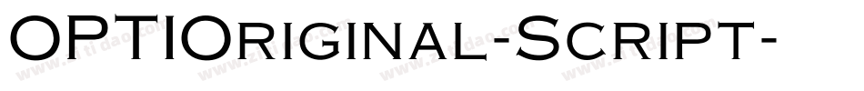 OPTIOriginal-Script字体转换