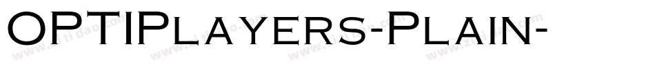 OPTIPlayers-Plain字体转换