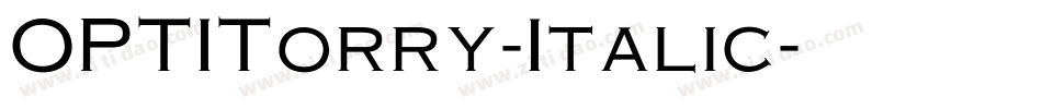 OPTITorry-Italic字体转换