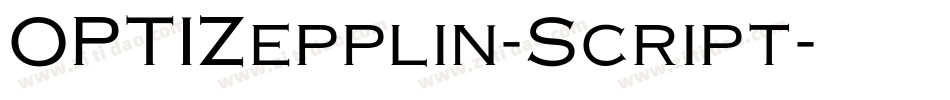 OPTIZepplin-Script字体转换