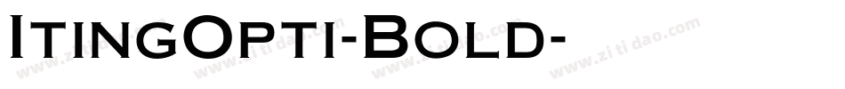 ItingOpti-Bold字体转换