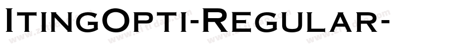 ItingOpti-Regular字体转换