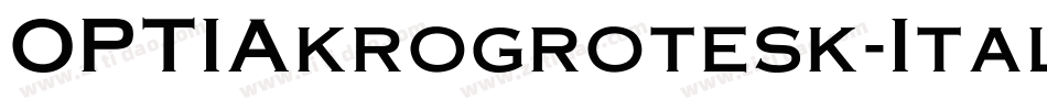 OPTIAkrogrotesk-Italic字体转换