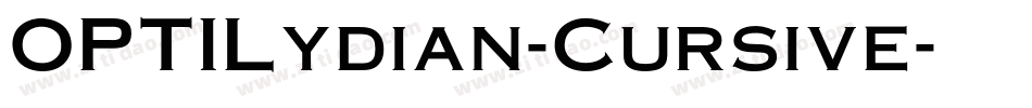 OPTILydian-Cursive字体转换