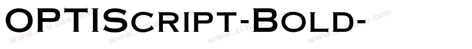 OPTIScript-Bold字体转换
