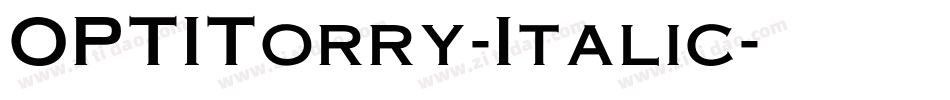 OPTITorry-Italic字体转换