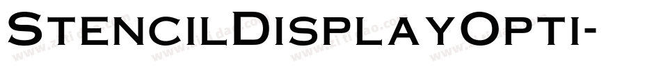 StencilDisplayOpti字体转换