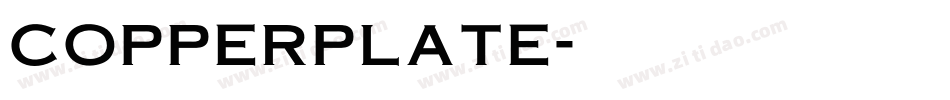 copperplate字体转换