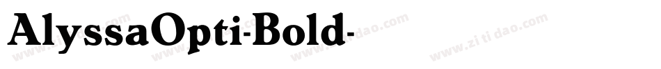 AlyssaOpti-Bold字体转换