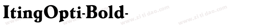 ItingOpti-Bold字体转换