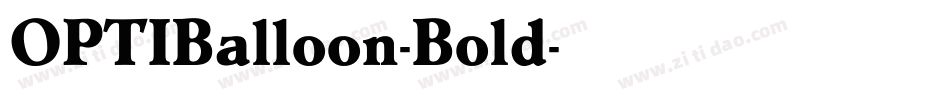 OPTIBalloon-Bold字体转换