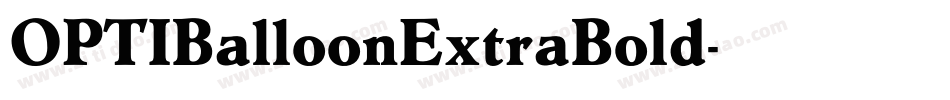 OPTIBalloonExtraBold字体转换